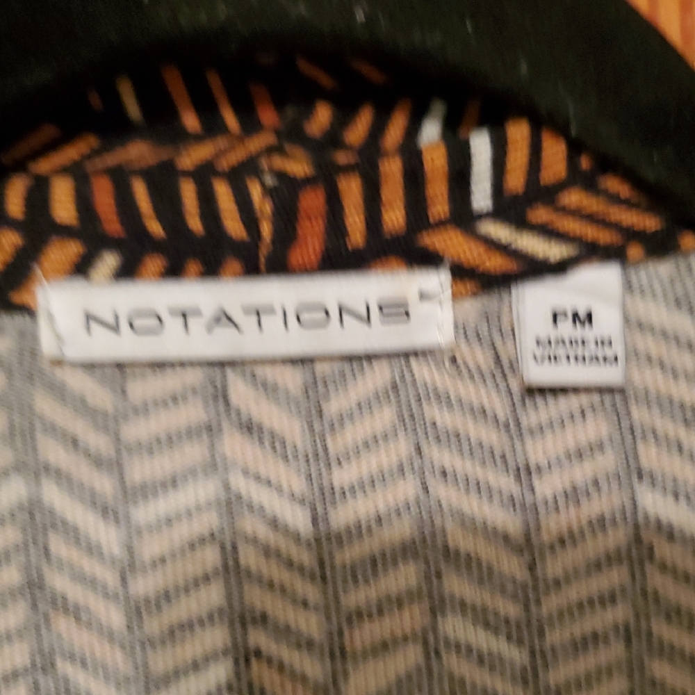 Notations Black And Brown Patterned Cardigan - image 3